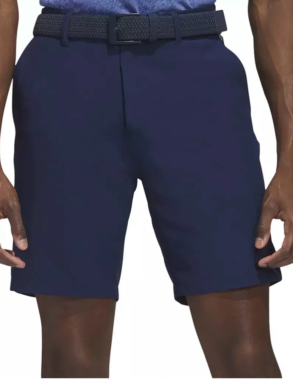 adidas Navy Flat-Front Performance Shorts